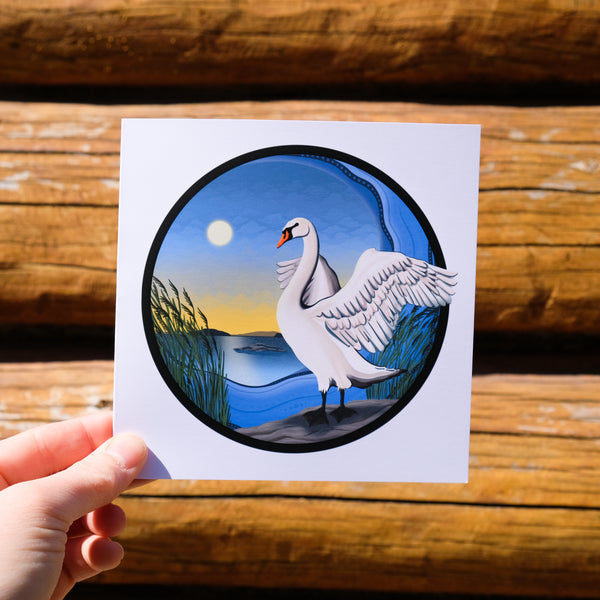 Swan Greeting Card