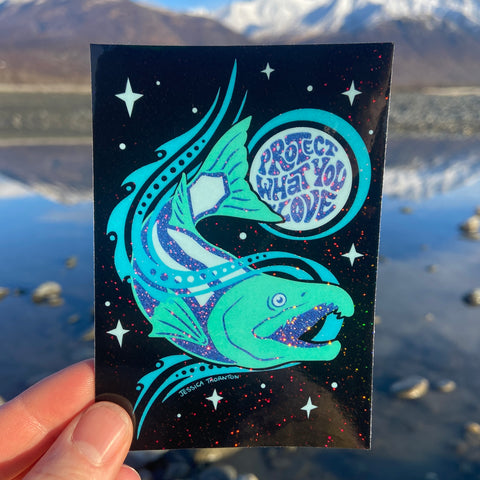 Protect What You Love- Salmon Sticker