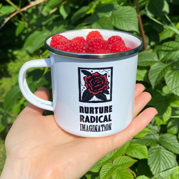 Nurture Radical Imagination Enamel Mug